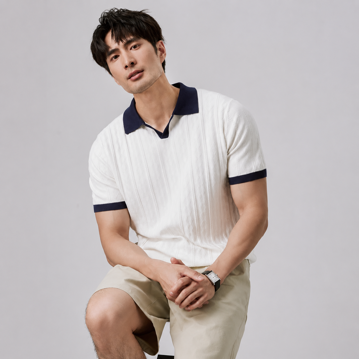 Polo V-Neck Knit Old Money