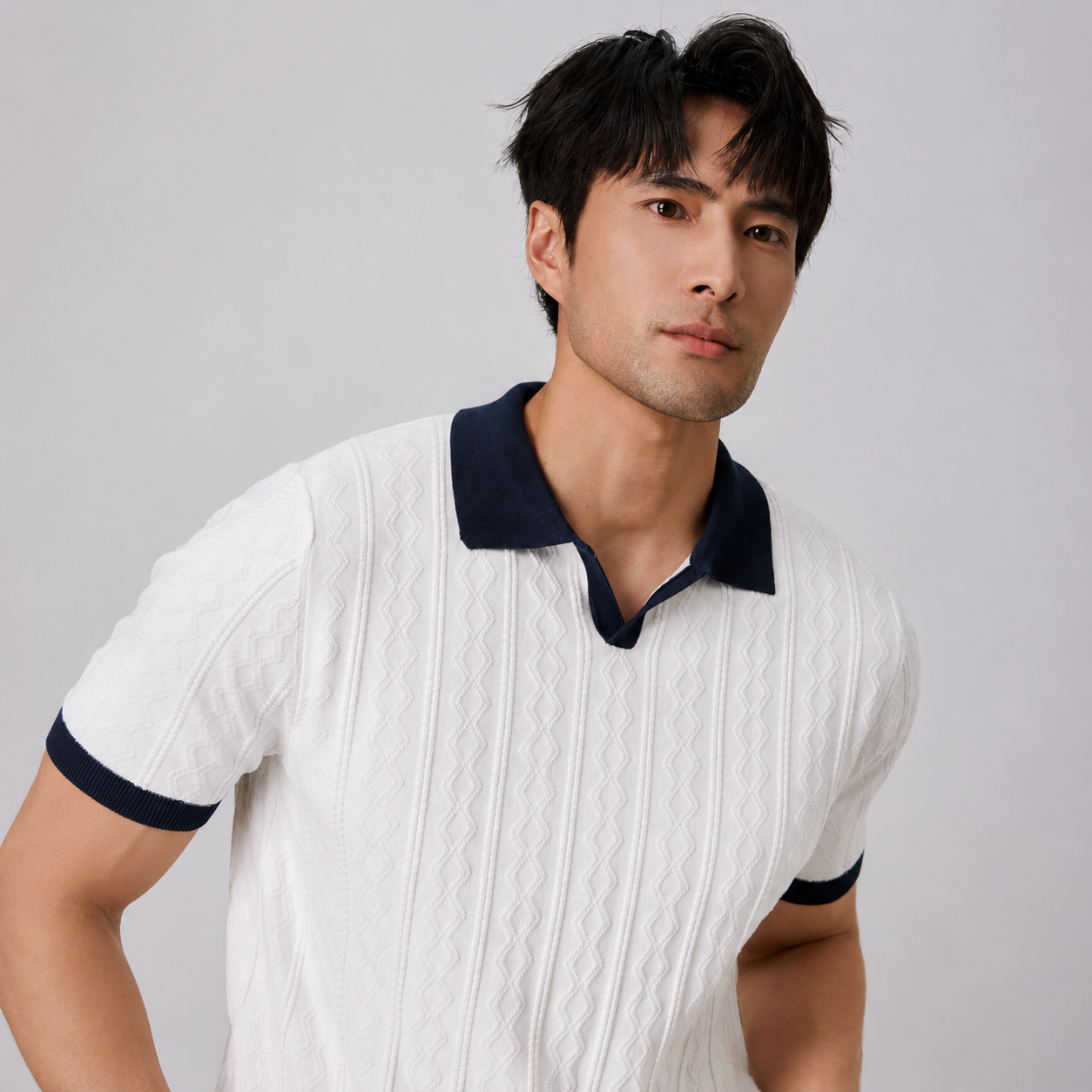 Polo V-Neck Knit Old Money