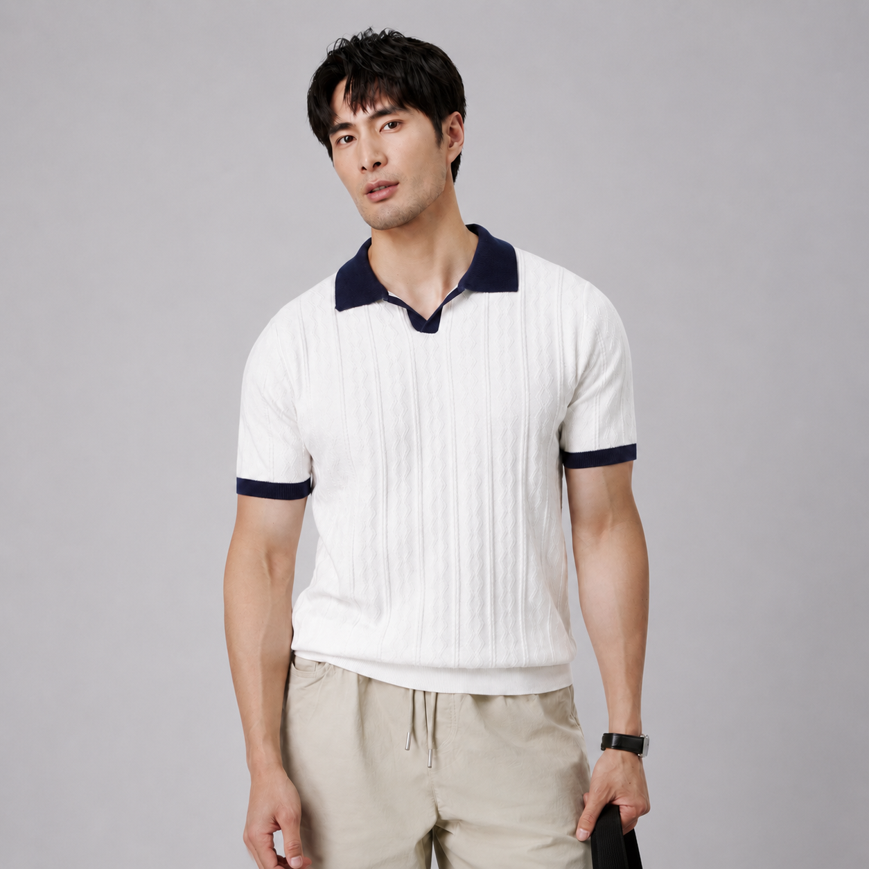 Polo V-Neck Knit Old Money