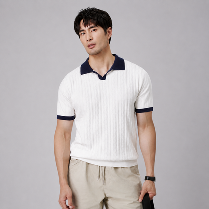 Polo V-Neck Knit Old Money